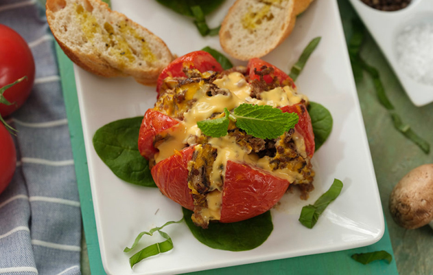 Cheesy Stuffed Tomatoes - Ricos