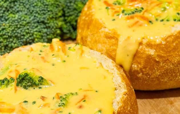 Broccoli Cheese Bread Bowl